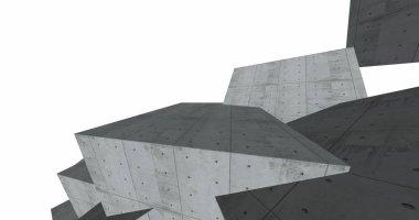 3D soyut beton küp arka plan 