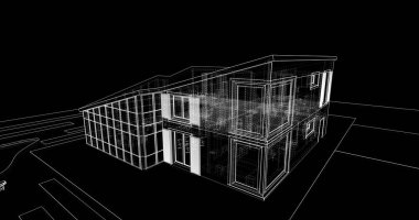 Ev kavramı kroki 3d çizim