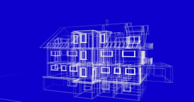 Ev kavramı kroki 3d çizim