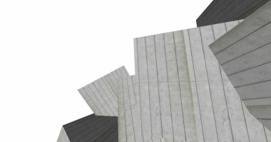 3D soyut beton küp arka plan 