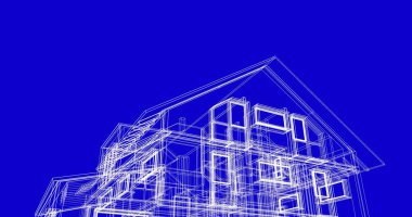 Ev kavramı kroki 3d çizim