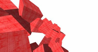 3D soyut beton küp arka plan 