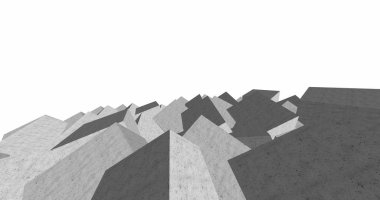 3D soyut beton küp arka plan 