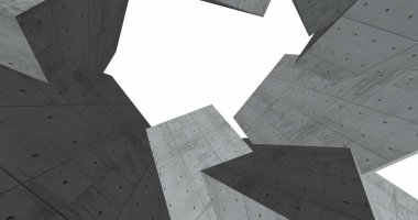 3D soyut beton küp arka plan 