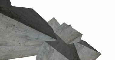3D soyut beton küp arka plan 