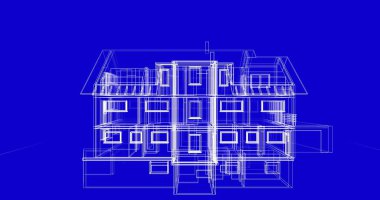 Ev kavramı kroki 3d çizim