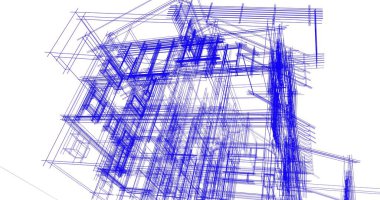 Ev kavramı kroki 3d çizim