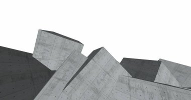 3D soyut beton küp arka plan 