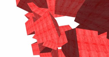 3D soyut beton küp arka plan 