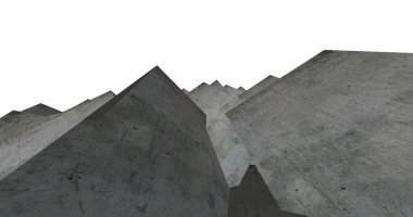 3D soyut beton küp arka plan 