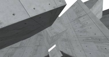 3D soyut beton küp arka plan 