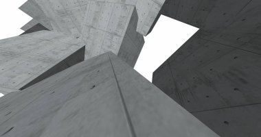 3D soyut beton küp arka plan 