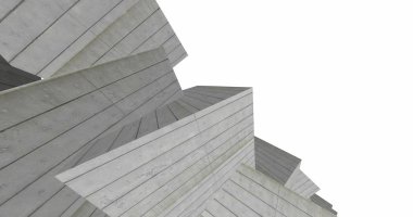 3D soyut beton küp arka plan 