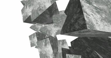 3D soyut beton küp arka plan 