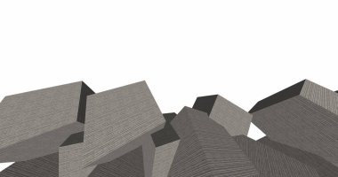 3D soyut beton küp arka plan 