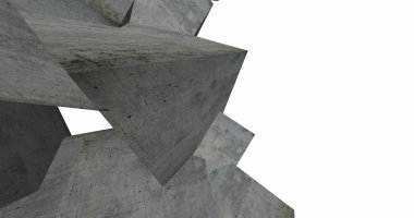 3D soyut beton küp arka plan 