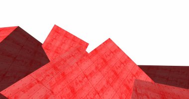 3D soyut beton küp arka plan 