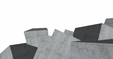 3D soyut beton küp arka plan 