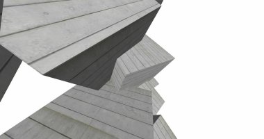 3D soyut beton küp arka plan 