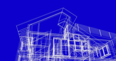 Ev kavramı kroki 3d çizim