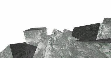 3D soyut beton küp arka plan 