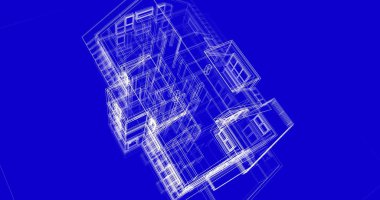 Ev kavramı kroki 3d çizim