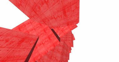 3D soyut beton küp arka plan 