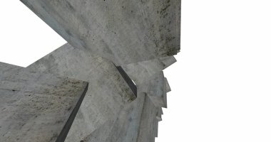 3D soyut beton küp arka plan 
