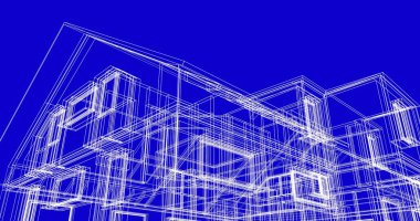 Ev kavramı kroki 3d çizim