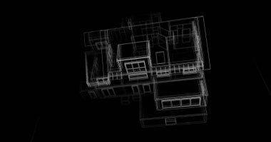 Ev kavramı kroki 3d çizim