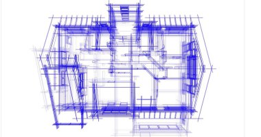 Ev kavramı kroki 3d çizim