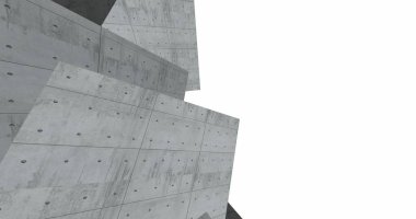 3D soyut beton küp arka plan 