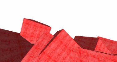 3D soyut beton küp arka plan 