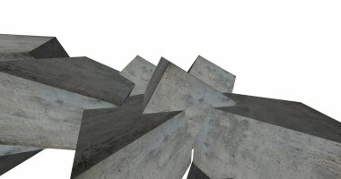 3D soyut beton küp arka plan 