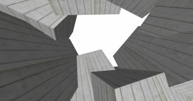 3D soyut beton küp arka plan 