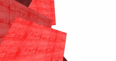 3D soyut beton küp arka plan 