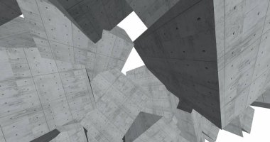 3D soyut beton küp arka plan 