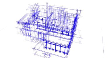 Ev kavramı kroki 3d çizim