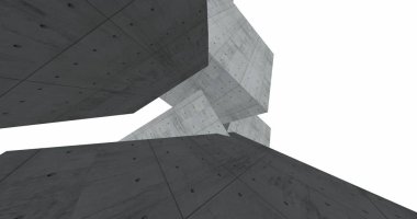 3D soyut beton küp arka plan 
