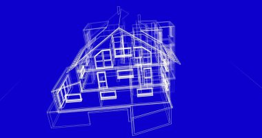 Ev kavramı kroki 3d çizim
