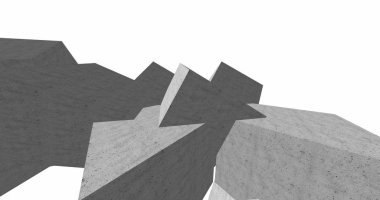 3D soyut beton küp arka plan 