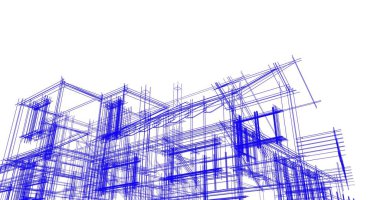 Ev kavramı kroki 3d çizim