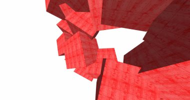 3D soyut beton küp arka plan 