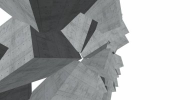 3D soyut beton küp arka plan 