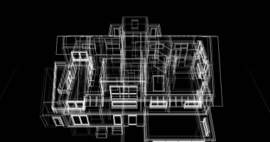 Ev kavramı kroki 3d çizim