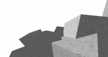 3D soyut beton küp arka plan 