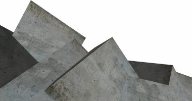3D soyut beton küp arka plan 