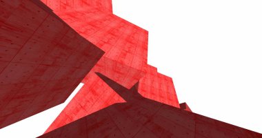 3D soyut beton küp arka plan 