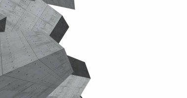 3D soyut beton küp arka plan 