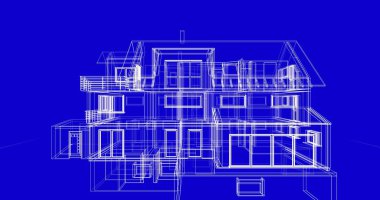 Ev kavramı kroki 3d çizim